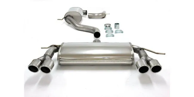 Edelstahl Sportauspuffanlage Duplex L+R 2x 80 mm für VW Golf VI 1.4TSi/1.8TSi EG-Genehmigung