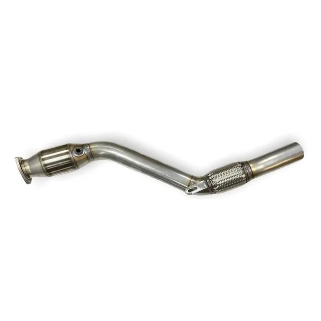Hosenrohr Downpipe für Audi A4 A6 1.8T B5, Passat 1.8T 3B 3BG ø 76mm 3" aus Edelstahl mit 200 Zellen Kat