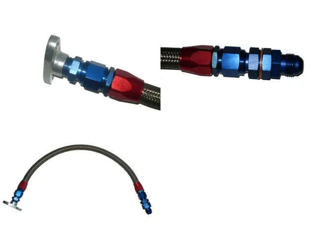 Ölrücklaufleitung ca. 50cm D10 Anschlüsse gerade kugelglagerte Turbos