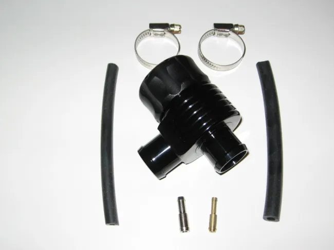 Pop off Ventil Alu schwarz einstellbar für Turbo z.b. 1.8T, VR6, 16v