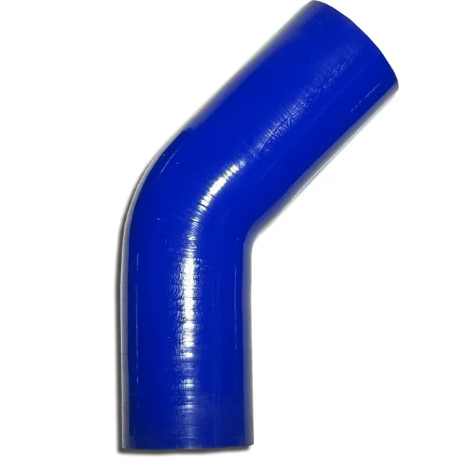 Silikonbogen 45° Grad 57mm innendurchmesser blau L 125mm 4 lagig 5mm Wandstärke