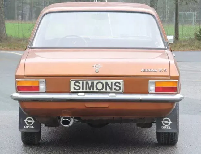 Simons Aluminierter Stahl Sportauspuff 70 / 90mm Oval für Opel Ascona A 1.6, 1.9