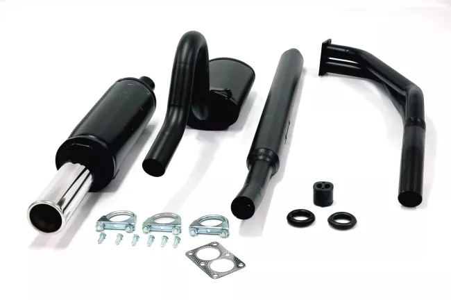 Simons Aluminierter Stahl Sportauspuff 80 mm Rund für Opel Ascona B 1.6S, 1.9S, 1.9N, 2.0E EG Betriebserlaubnis