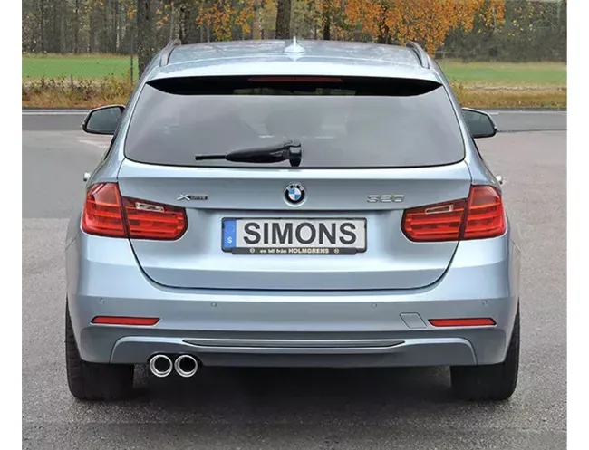 Simons Edelstahl Sportauspuffanlage 2x 80 mm für BMW F30 316D, 318D, 320D