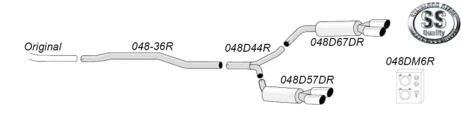 Simons Edelstahl Sportauspuffanlage Duplex L+R 2x80 mm für Audi A4 (B8) 2wd/Quattro Limousine/Avant/Allroad/Kombi 2.0TDI EG-Genehmigung (eintragungsfrei)