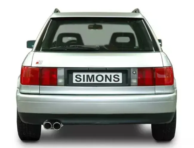 Simons Edelstahl Sportauspuffanlage für Audi S2/ (B4) Quattro Limousine/Avant/Kombi 2.2i Eintragungsfrei