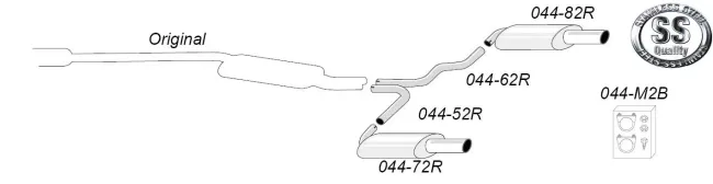 Simons Edelstahl Sportendtopf Duplex L+R 1x100 mm für Audi A4 (B6) 2WD Limousine/Avant/Kombi 1.8Ti EG-Genehmigung