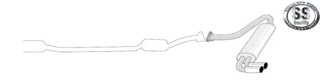 Simons Sportendschalldämpfer für Audi S2 Coupé Quattro EG-Genehmigung (eintragungsfrei)