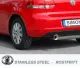 Edelstahl Sportauspuffanlage 1x100 mm für Golf VI 1.4TSi/1.8TSi EG-Genehmigung