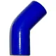 Silikonbogen 45° Grad 76mm innendurchmesser blau L 125mm 4 lagig 5,5mm Wandstär