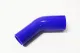 Silikonbogenreduzierer 45° Grad 32x28mm innendurchmesser blau L 100mm 4mm Wandst