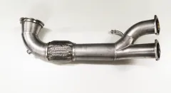 Downpipe für Audi RS3 8V ø 90mm auf 2x76mm Vorkat-Ersatzrohr Edelstahl
