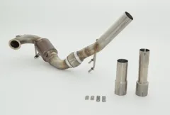 FMSDownpipe 63,5mm für Audi A3 8V, Seat Leon 5F, Skoda Octavia 5E u. Golf 7 1.2, 1.4 TSI Edelstahl mit EG-Betriebserlaubnis