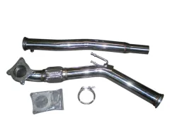 Hosenrohr Downpipe für Golf 5 6 GTI 2.0 TFSI  ø 76mm Edelstahl mit Interlock Flexrohr