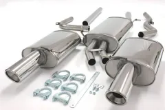 Simons Edelstahl Sportauspuffanlage Duplex L+R 1x100 mm für Aud iA4 (B7) 2WD Limousine/Avant/Kombi 1.8T/2.0TFSI EG-Genehmigung